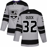 Youth Adidas Los Angeles Kings #32 Jonathan Quick Authentic Gray Alternate NHL Jersey