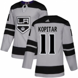 Youth Adidas Los Angeles Kings #11 Anze Kopitar Authentic Gray Alternate NHL Jersey