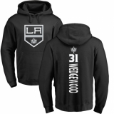 NHL Adidas Los Angeles Kings #31 Scott Wedgewood Black Backer Pullover Hoodie