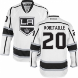 Youth Reebok Los Angeles Kings #20 Luc Robitaille Authentic White Away NHL Jersey