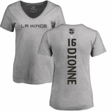 NHL Women's Adidas Los Angeles Kings #16 Marcel Dionne Ash Backer T-Shirt