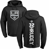 NHL Adidas Los Angeles Kings #32 Kelly Hrudey Black Backer Pullover Hoodie