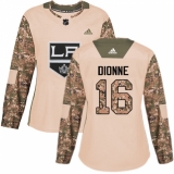 Women's Adidas Los Angeles Kings #16 Marcel Dionne Authentic Camo Veterans Day Practice NHL Jersey
