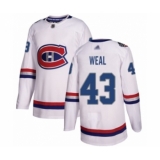 Men's Montreal Canadiens #43 Jordan Weal Authentic White 2017 100 Classic Hockey Jersey