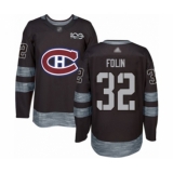 Men's Montreal Canadiens #32 Christian Folin Authentic Black 1917-2017 100th Anniversary Hockey Jersey
