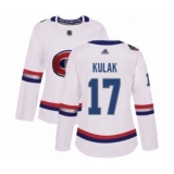 Women's Montreal Canadiens #17 Brett Kulak Authentic White 2017 100 Classic Hockey Jersey