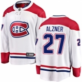 Youth Montreal Canadiens #27 Karl Alzner Authentic White Away Fanatics Branded Breakaway NHL Jersey