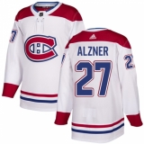 Youth Adidas Montreal Canadiens #27 Karl Alzner Authentic White Away NHL Jersey