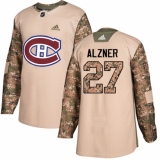 Youth Adidas Montreal Canadiens #27 Karl Alzner Authentic Camo Veterans Day Practice NHL Jersey