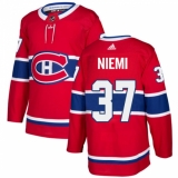 Youth Adidas Montreal Canadiens #37 Antti Niemi Authentic Red Home NHL Jersey
