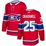 Youth Adidas Montreal Canadiens #25 Adam Cracknell Premier Red Home NHL Jersey