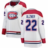Women's Montreal Canadiens #22 Karl Alzner Authentic White Away Fanatics Branded Breakaway NHL Jersey