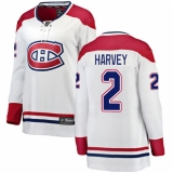 Women's Montreal Canadiens #2 Doug Harvey Authentic White Away Fanatics Branded Breakaway NHL Jersey