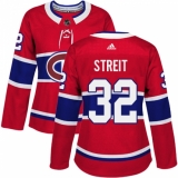 Women's Adidas Montreal Canadiens #32 Mark Streit Premier Red Home NHL Jersey