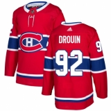 Men's Adidas Montreal Canadiens #92 Jonathan Drouin Premier Red Home NHL Jersey