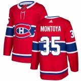 Youth Adidas Montreal Canadiens #35 Al Montoya Authentic Red Home NHL Jersey