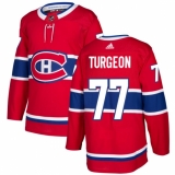 Youth Adidas Montreal Canadiens #77 Pierre Turgeon Premier Red Home NHL Jersey