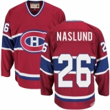 Men's CCM Montreal Canadiens #26 Mats Naslund Authentic Red Throwback NHL Jersey