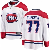 Youth Montreal Canadiens #77 Pierre Turgeon Authentic Red Home Fanatics Branded Breakaway NHL Jersey