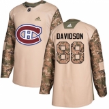 Men's Adidas Montreal Canadiens #88 Brandon Davidson Authentic Camo Veterans Day Practice NHL Jersey