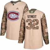 Men's Adidas Montreal Canadiens #32 Mark Streit Authentic Camo Veterans Day Practice NHL Jersey