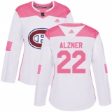 Women's Adidas Montreal Canadiens #22 Karl Alzner Authentic White/Pink Fashion NHL Jersey