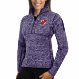 New Jersey Devils Antigua Women's Fortune Zip Pullover Sweater Purple