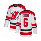 Youth Adidas New Jersey Devils #6 Andy Greene Authentic White Alternate NHL Jersey