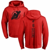 NHL Adidas New Jersey Devils #6 Andy Greene Red One Color Backer Pullover Hoodie