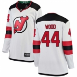 Women's New Jersey Devils #44 Miles Wood Fanatics Branded White Away Breakaway NHL Jersey