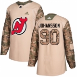 Men's Adidas New Jersey Devils #90 Marcus Johansson Authentic Camo Veterans Day Practice NHL Jersey