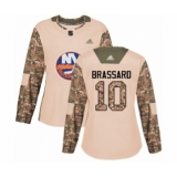 Women's New York Islanders #10 Derick Brassard Authentic Camo Veterans Day Practice Hockey Jersey