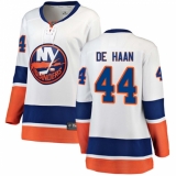 Women's New York Islanders #44 Calvin de Haan Fanatics Branded White Away Breakaway NHL Jersey