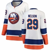 Women's New York Islanders #29 Brock Nelson Fanatics Branded White Away Breakaway NHL Jersey
