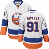 Women's Reebok New York Islanders #91 John Tavares Authentic White Away NHL Jersey