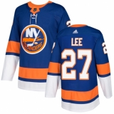 Men's Adidas New York Islanders #27 Anders Lee Authentic Royal Blue Home NHL Jersey