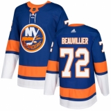 Men's Adidas New York Islanders #72 Anthony Beauvillier Authentic Royal Blue Home NHL Jersey