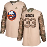 Youth Adidas New York Islanders #33 Christopher Gibson Authentic Camo Veterans Day Practice NHL Jersey