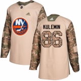 Men's Adidas New York Islanders #86 Nikolay Kulemin Authentic Camo Veterans Day Practice NHL Jersey