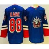 Men's New York Rangers #88 Patrick Kane Blue 2022 Reverse Retro Authentic Jersey