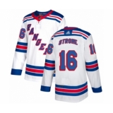 Youth New York Rangers #16 Ryan Strome Authentic White Away Hockey Jersey