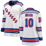 Women's New York Rangers #10 J.T. Miller Fanatics Branded White Away Breakaway NHL Jersey