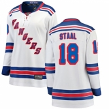 Women's New York Rangers #18 Marc Staal Fanatics Branded White Away Breakaway NHL Jersey