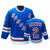 Men's CCM New York Rangers #2 Brian Leetch Premier Royal Blue Throwback NHL Jersey
