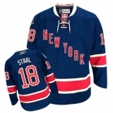 Women's Reebok New York Rangers #18 Marc Staal Authentic Navy Blue Third NHL Jersey