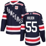 Youth Adidas New York Rangers #55 Nick Holden Authentic Navy Blue 2018 Winter Classic NHL Jersey