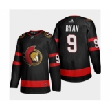 Men's Ottawa Senators #9 Bobby Ryan Black 2020-21 Authentic Player Away Stitched Hockey Jersey