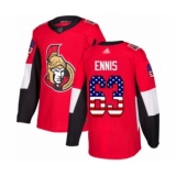 Men's Ottawa Senators #63 Tyler Ennis Authentic Red USA Flag Fashion Hockey Jersey