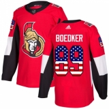 Youth Adidas Ottawa Senators #89 Mikkel Boedker Authentic Red USA Flag Fashion NHL Jersey