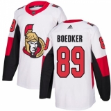 Youth Adidas Ottawa Senators #89 Mikkel Boedker Authentic White Away NHL Jersey